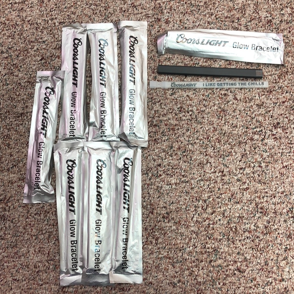 Coors light glow stick bracelets